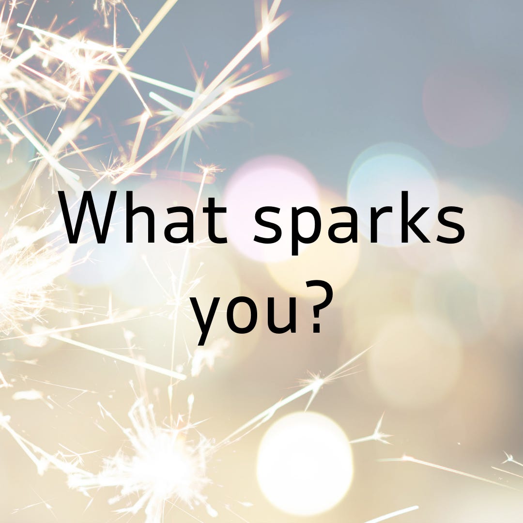 What sparks you text with firecracker image