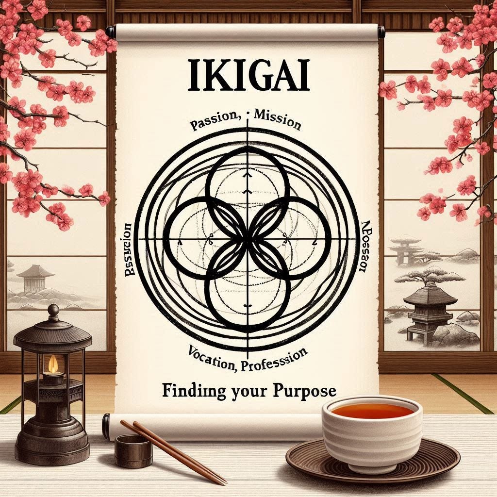 Ikigai - finding your purpose. Image : AI