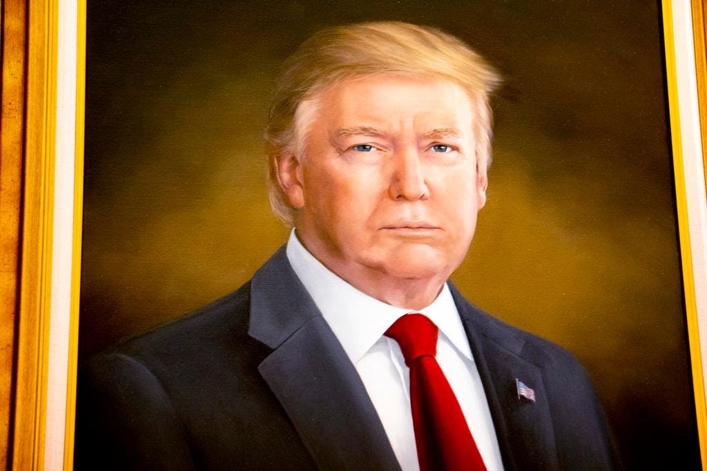 A Gallery Complete: Portrait Of President Donald Trump Now Hangs In The State  Capitol