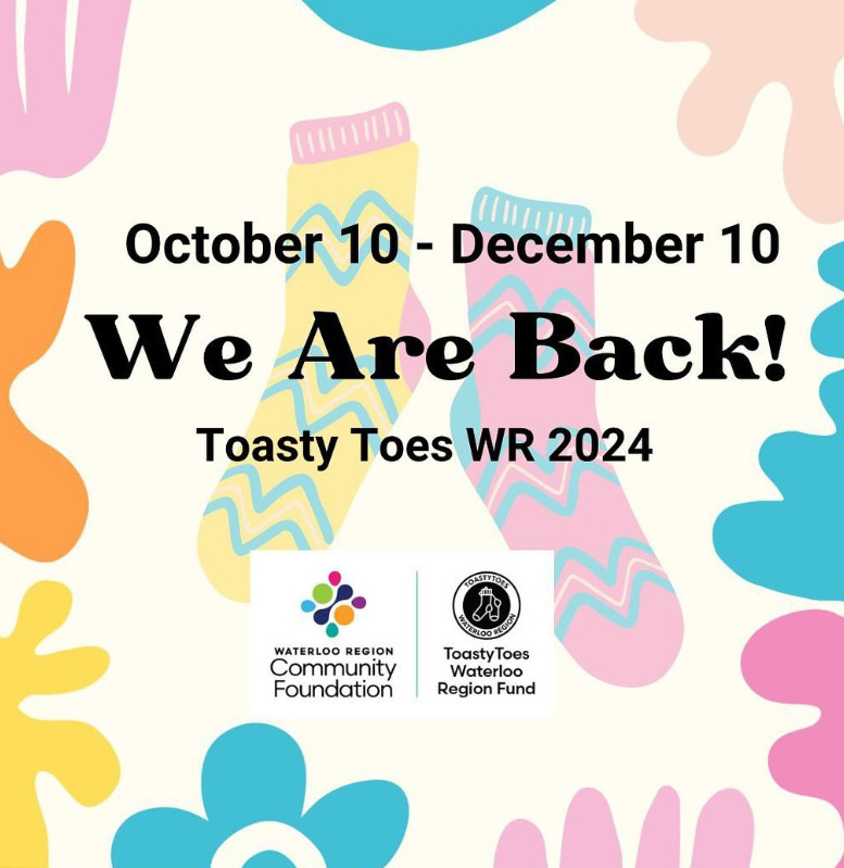 Toasty Toes campaign poster announcing the 2024 campaign dates: Oct 10-Dec 10