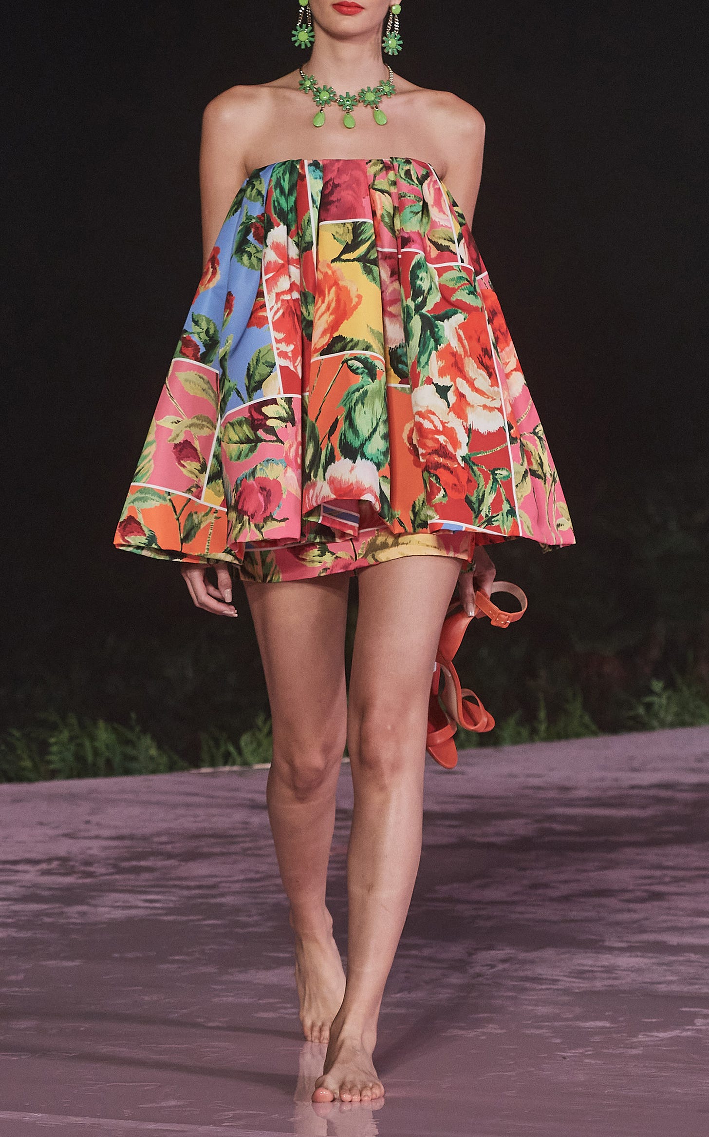 Pleated Strapless Mini Dress