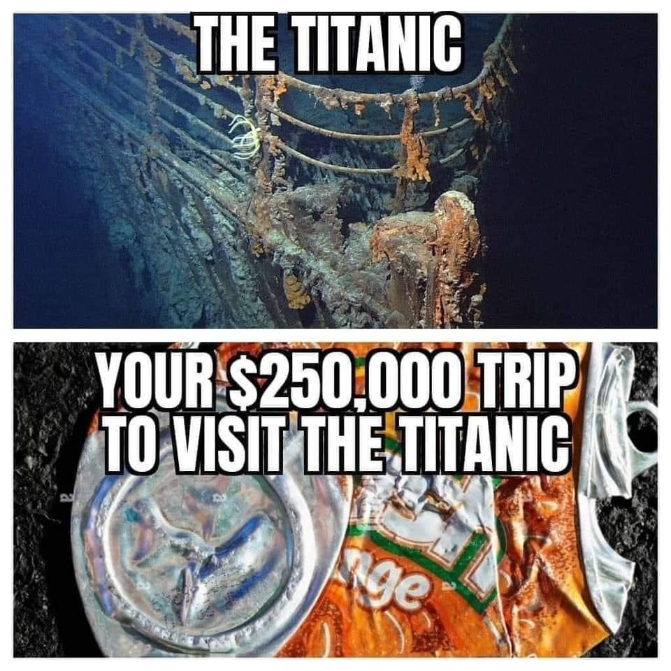 May be an image of text that says 'THE TITANIC YOUR $250 000 TRIP TO VISIT THE TITANIC ge'