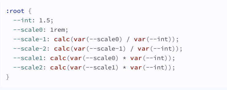 CSS variables for a 1.5 scale