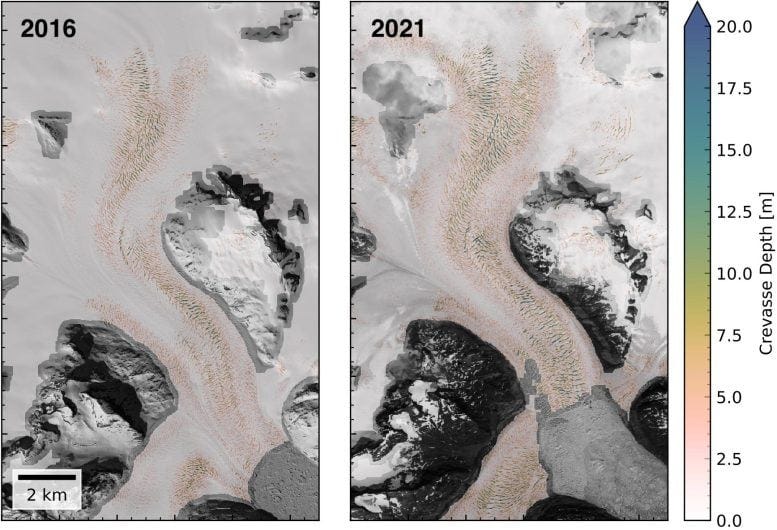 Crevasse Finding Map