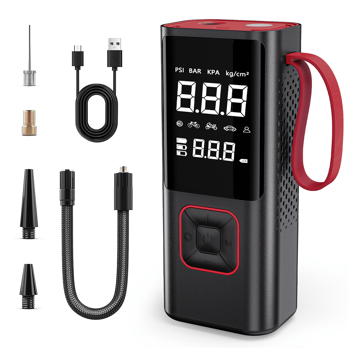 CarLuck Cordless Tire Inflator Portable Air Compressor, 7800mAh 150PSI Air Pump with Auto-Shutoff & LED for Cars, Motorcycles, Bicycles - Includes Storage Bag