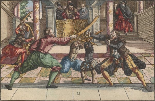 When medieval knights/lords practiced sword fighting, how did they avoid  doing each other injury? Did they ever really use wooden swords (i.e., like  you see in movies and TV)? - Quora