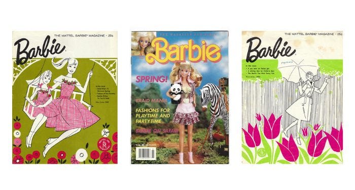 barbie magazine cover collage