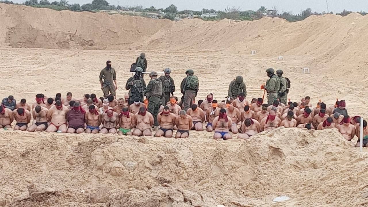 IDF and Hamas respond to images that show dozens of men in Gaza ...
