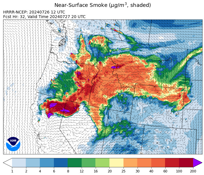 Smoke Forecast for Friday, July 26, 2024