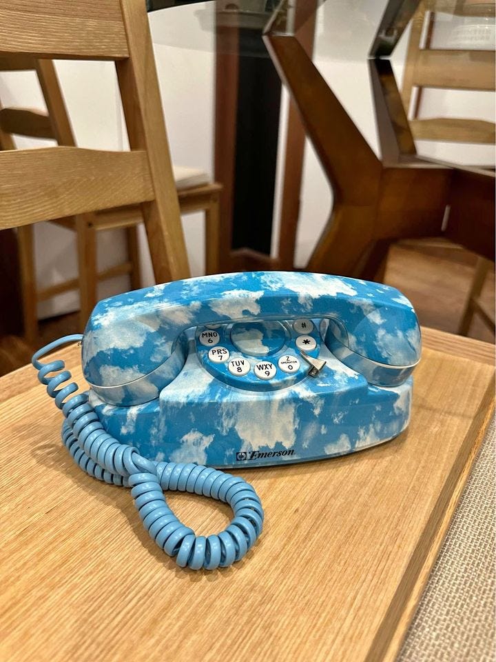 Product photo of Vintage Emerson Cloud Rotary Phone