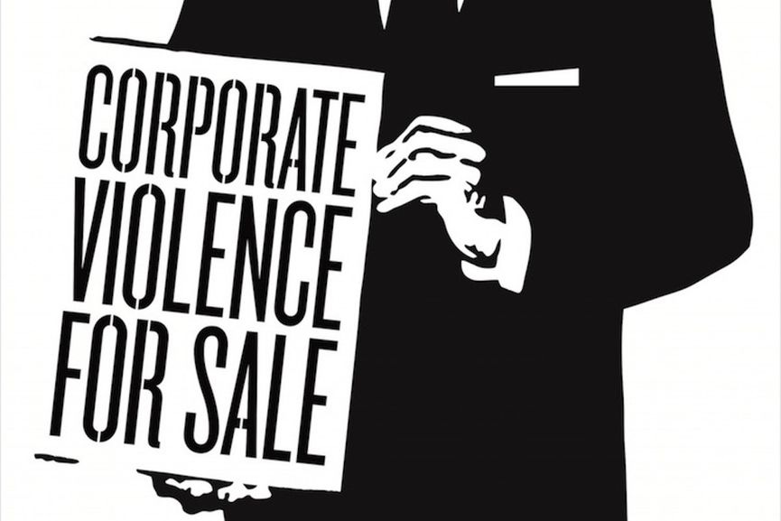 Shepard Fairey - Corporate Violence for Sale (detail), 2011