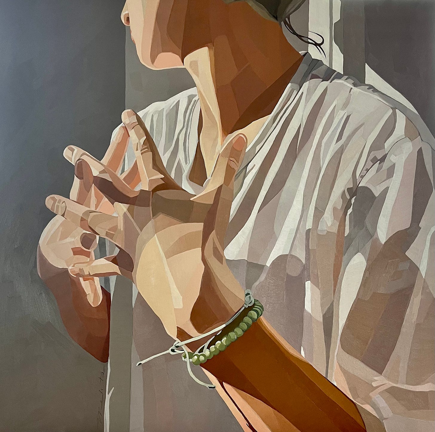 A painting of a person's hand

Description automatically generated