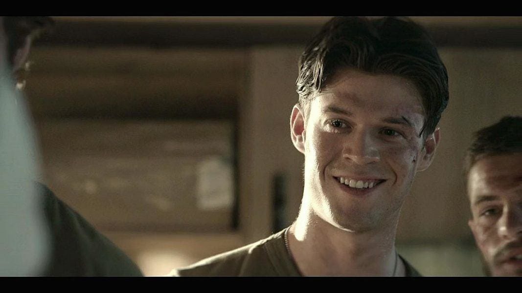 Walker military flashback in 3.11 with Rob before he got blown up by Jared Padalecki.