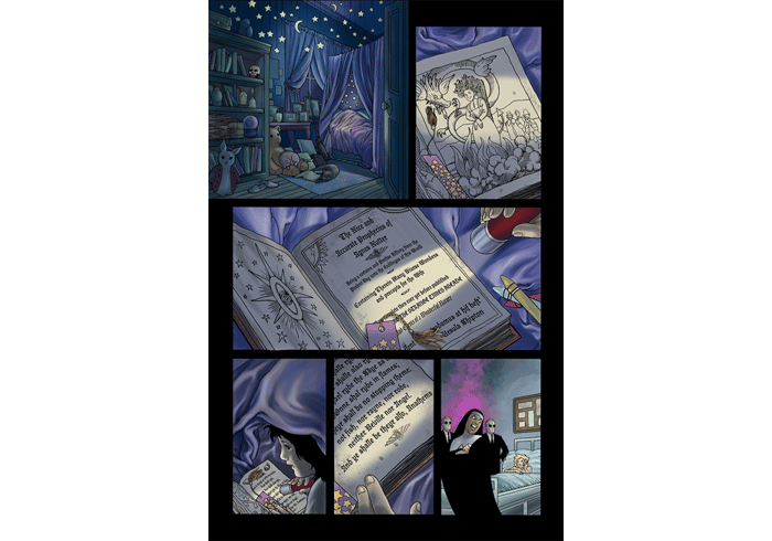 A full page from the Good Omens graphic novel.