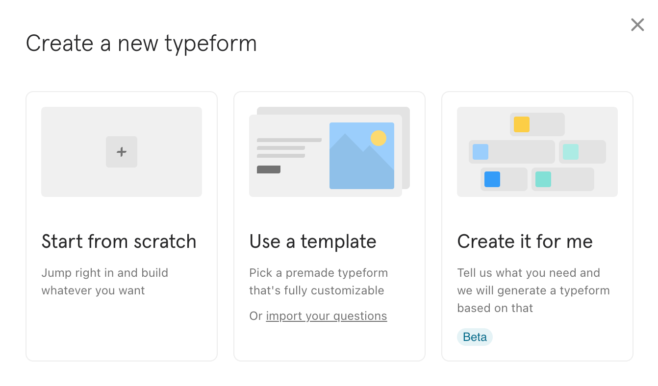 Create a Typeform account - Help Center | Typeform
