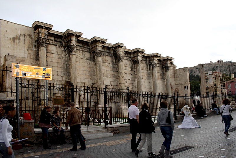 File:3676 - Athens - Library of Hadrian - Facade - Photo by Giovanni Dall'Orto, Nov 9 2009.jpg