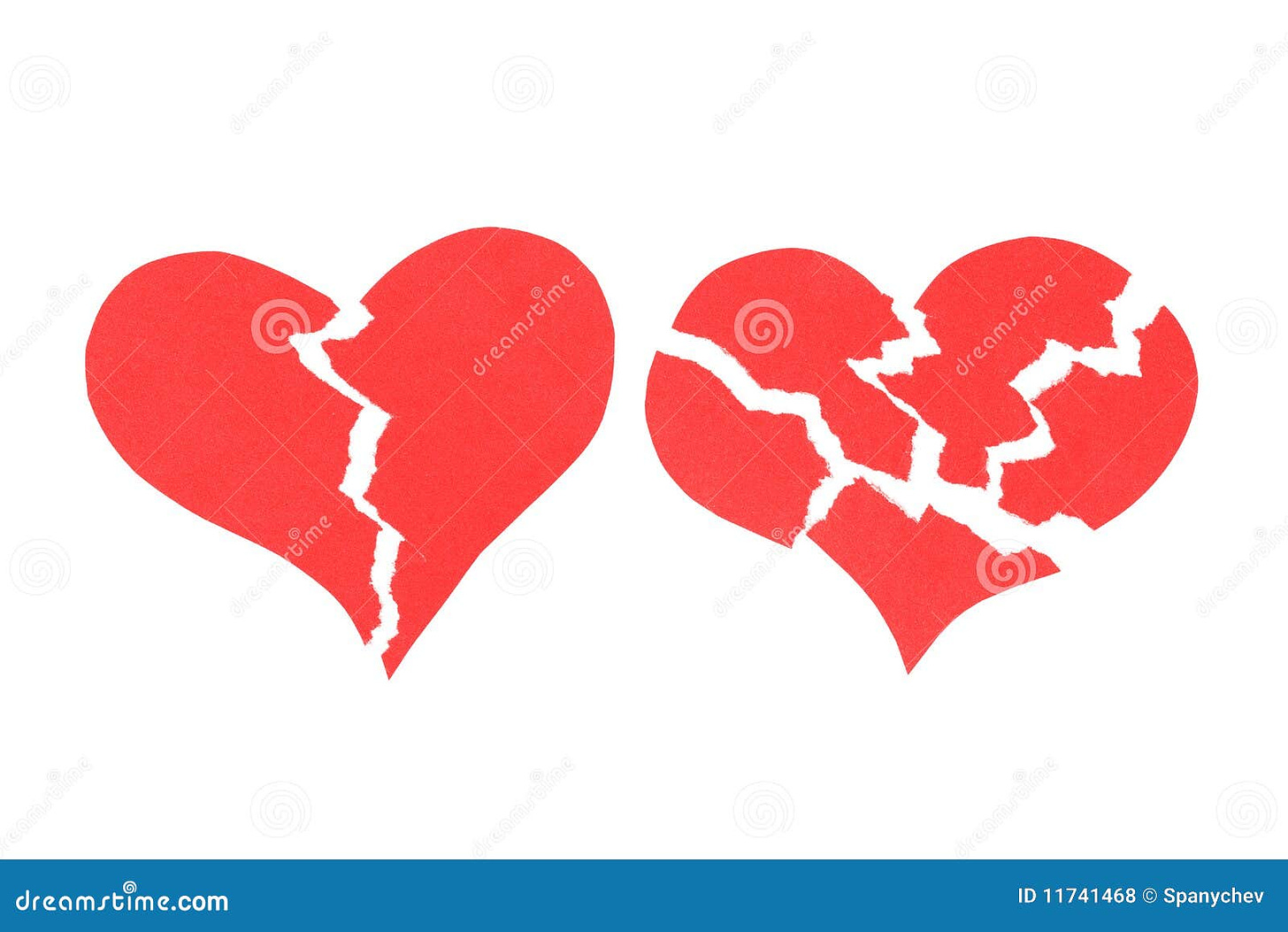Two Broken hearts stock illustration. Illustration of broken ...