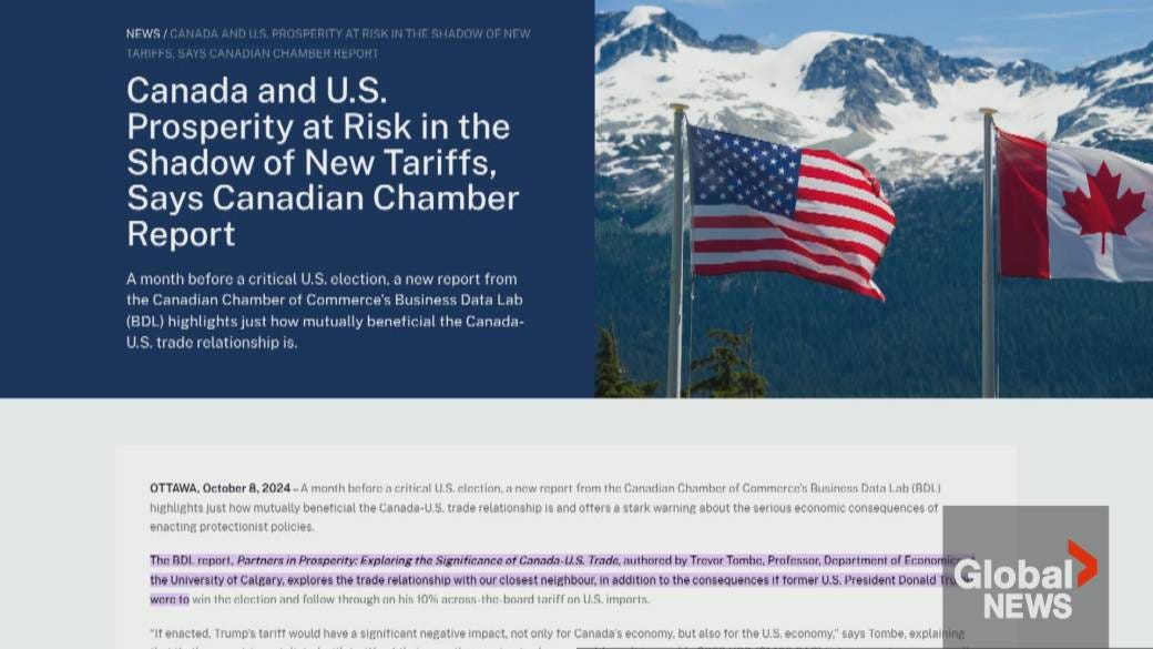 Canadian Chamber of Commerce warns of protectionism ahead of U.S. election  - National | Globalnews.ca