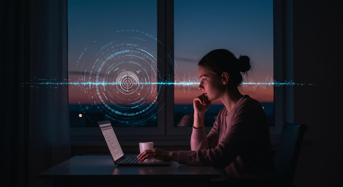 a woman at a laptop figuring out how to structure her articles