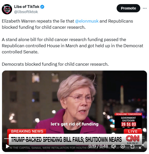 LoTT EXPOSES Dem's Cancer Funding LIE