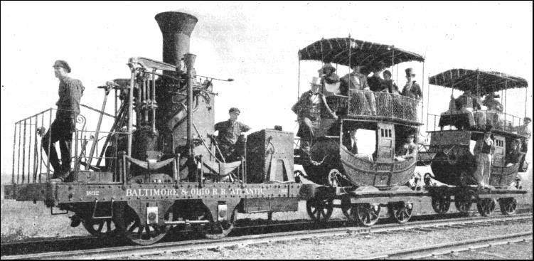 Old Photos of Tom Thumb, the First American-Built Steam Locomotive ...