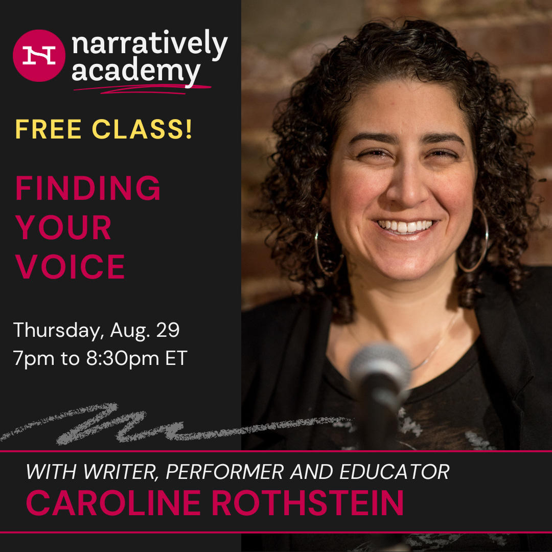 Finding Your Voice. Thursday, August 29, 7pm to 8:30pm ET