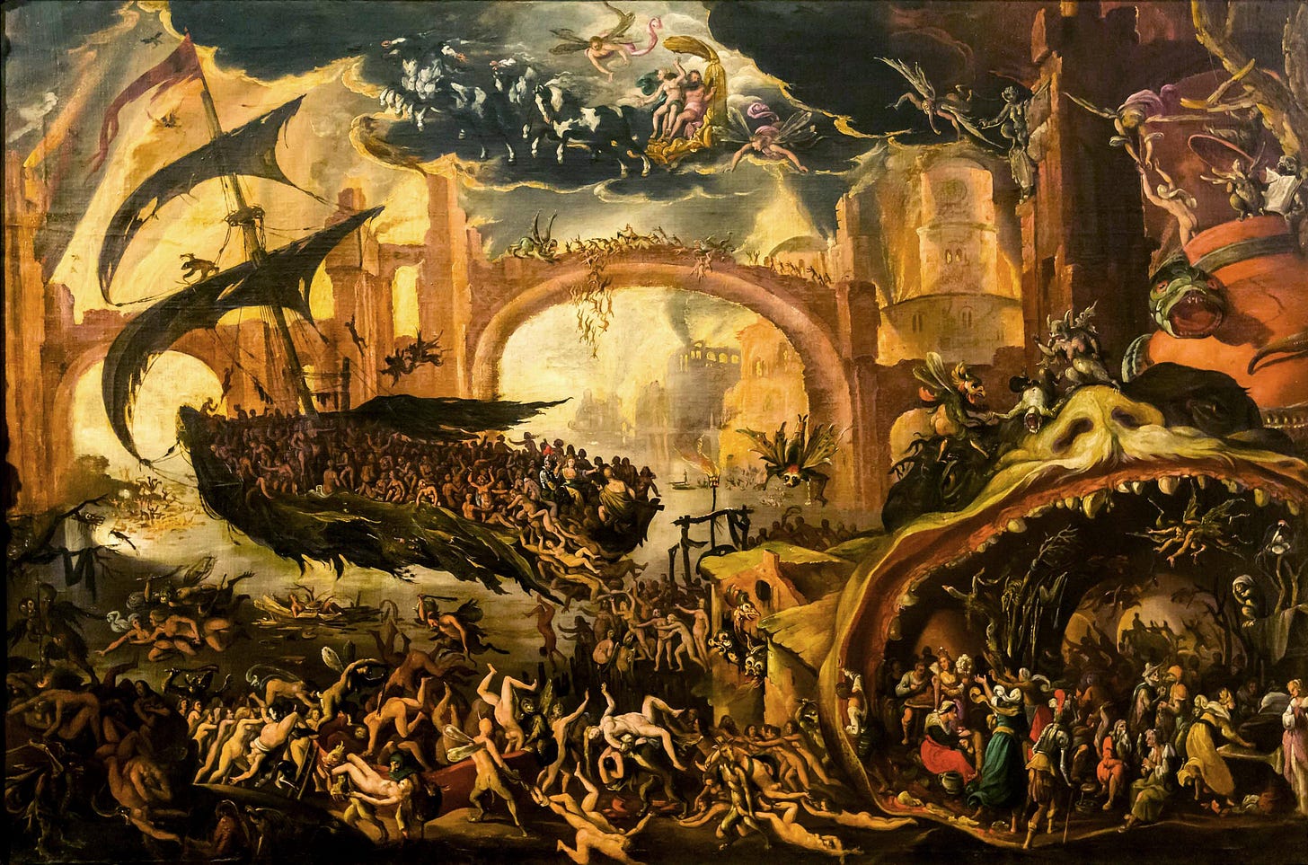 Jacob Isaacsz van Swanenburgh - Sybil and Aeneas in the Underworld ...