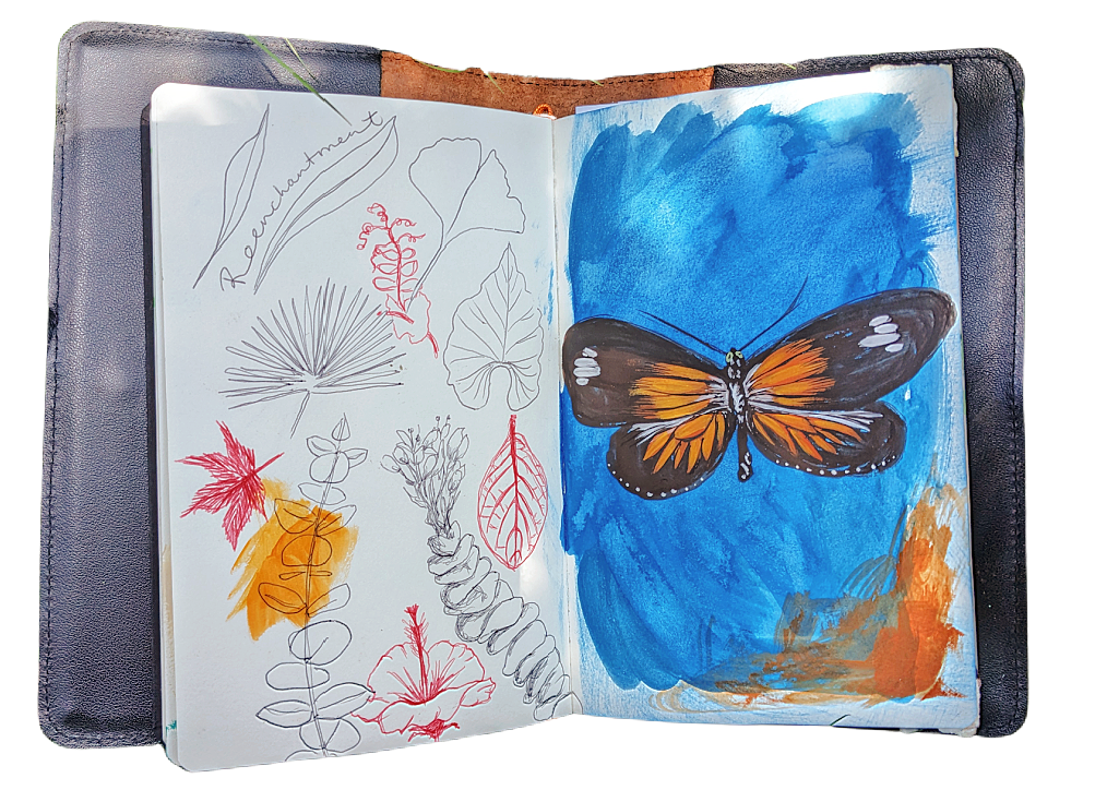 a nature art journal page by Hali Karla
