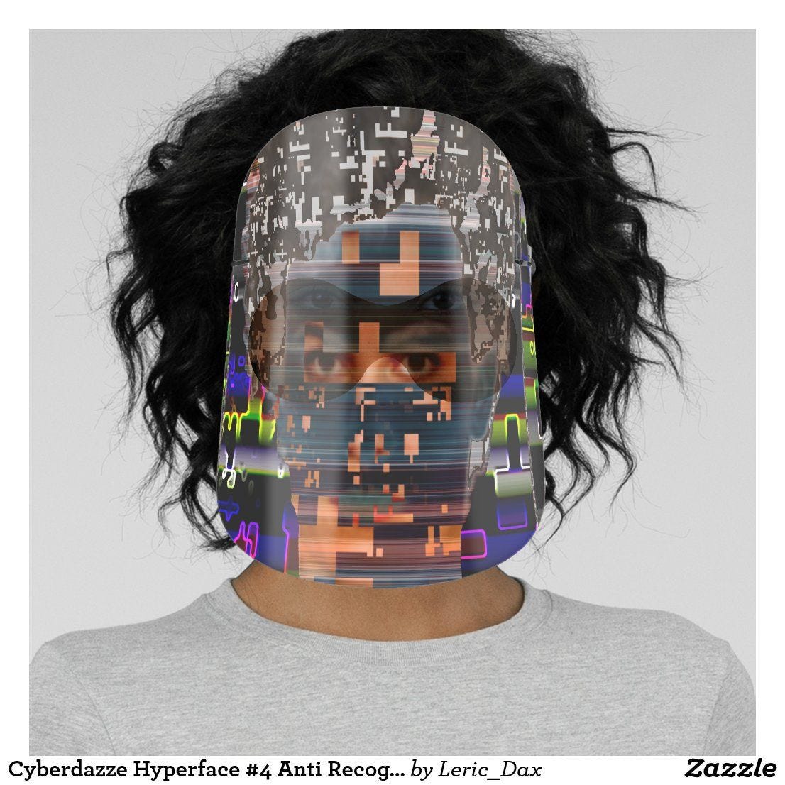 Cyberdazze Hyperface #4 Anti Recognition Mask | Zazzle | Facial recognition, Mask, Recognition