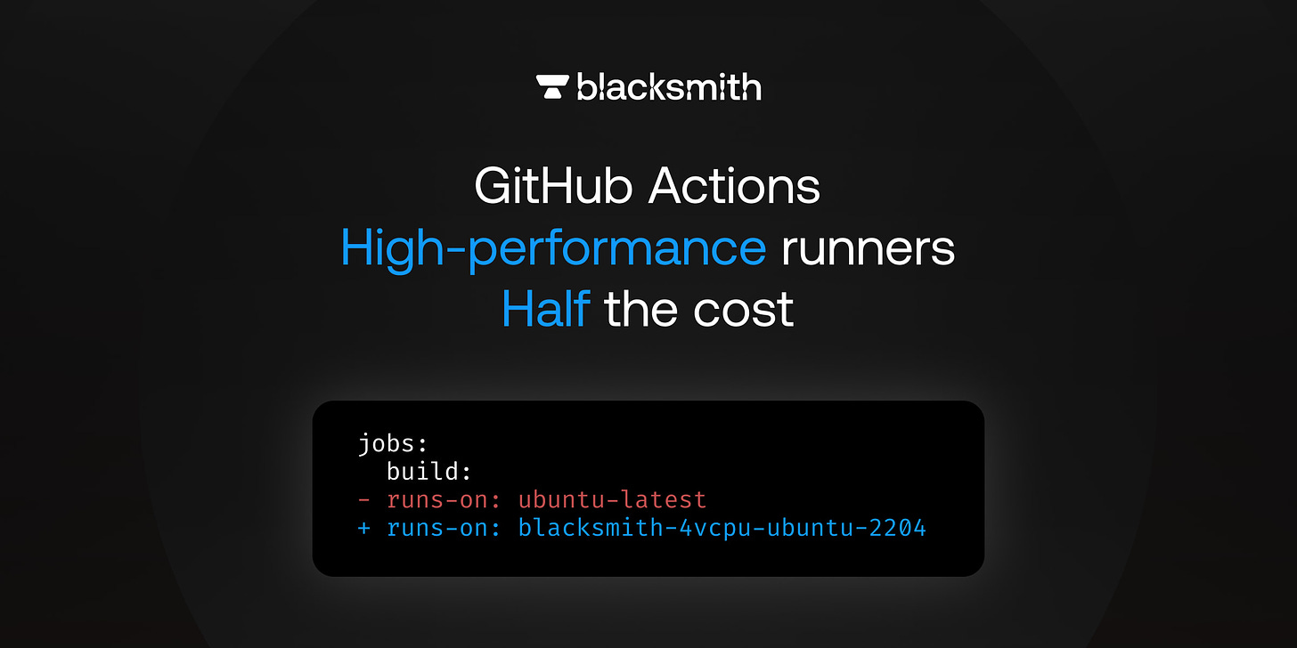 Run GitHub Actions up to 2x faster at half the cost