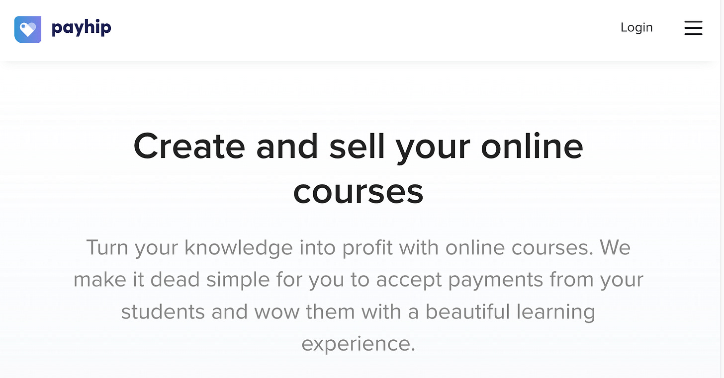 Payhip selling courses