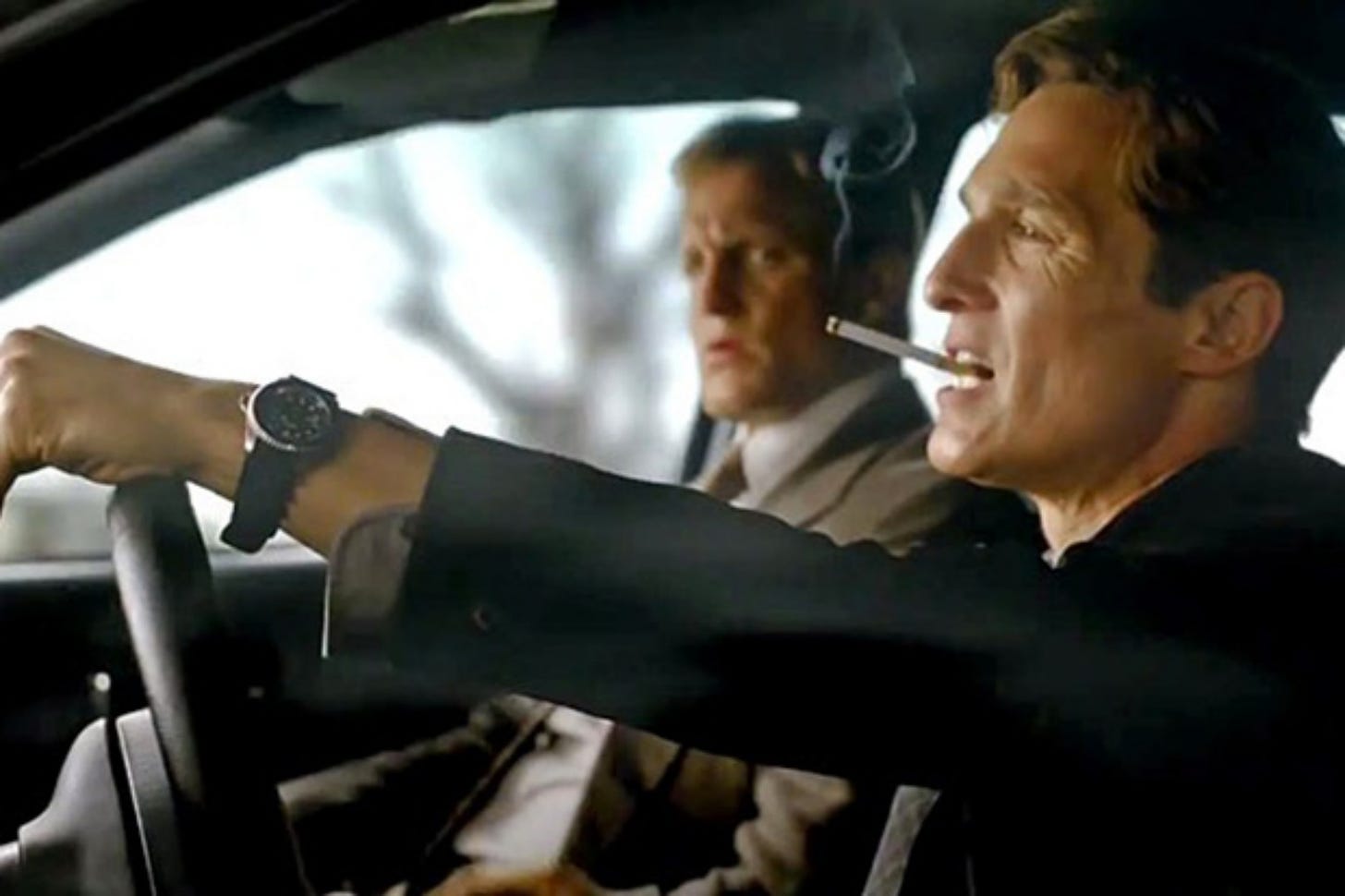 HBO's 'True Detective' trailer -- Pictured: Matthew McConaughey and Woody Harrelson (Screengrab)
