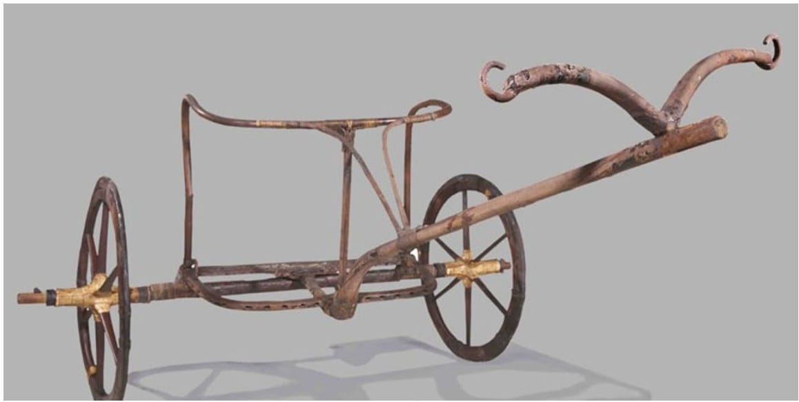 Egyptian Chariot' First example of spokes in wheels; Evolution of Wheels