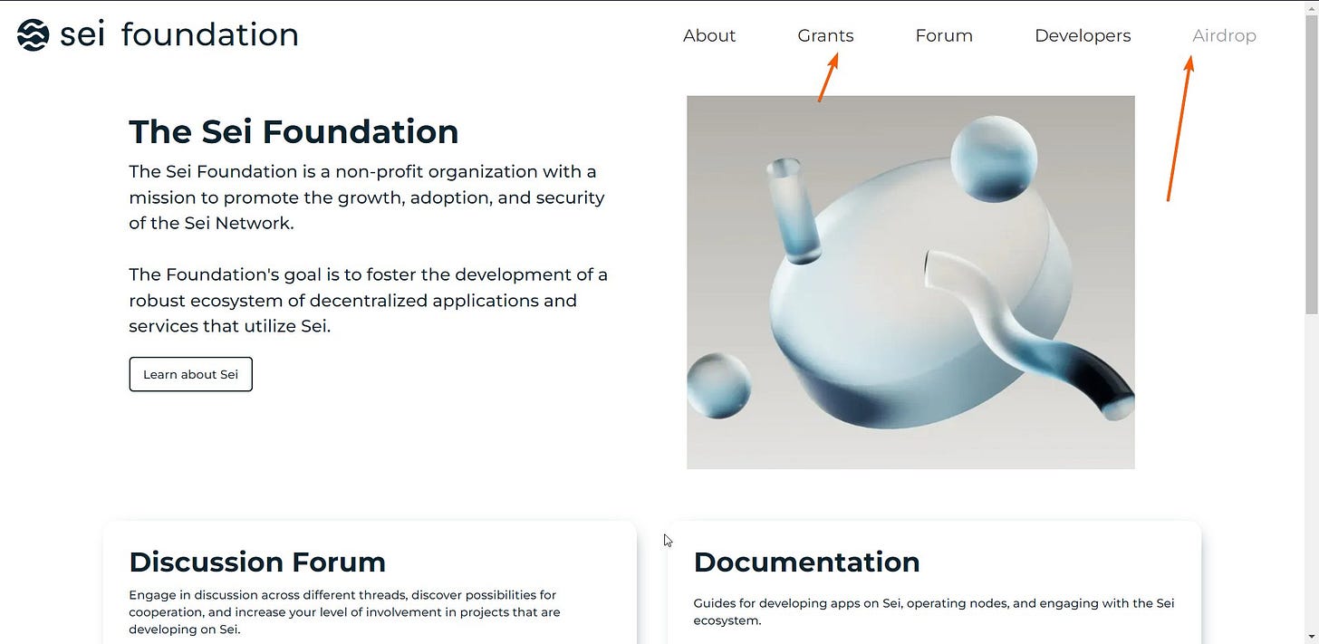 GA Crypto on X: "🥁 @SeiNetwork Introduced @Sei_FND 🚀 The Sei Foundation  handles: 👇👀 - Token Grants, - Airdrops, - Requests for product, -  Initiatives, - Delegation programs #SEI #Sunken Tresure testnet