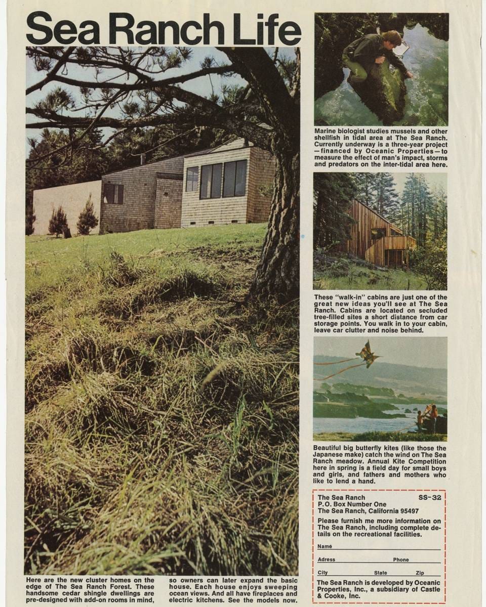 An advertisement for Sea Ranch. 