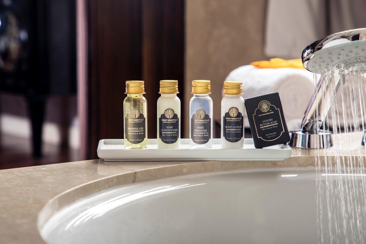 Forest Essentials on X: "Taking our #IntrinsicallyIndian heritage global  with @TajHotels. We are thrilled to share, our in room Aloe Vera & Neem  infused collection is the choice of 2 regal addresses