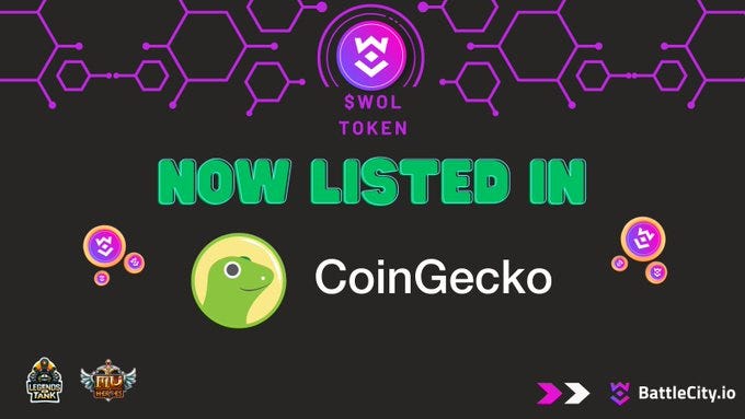 The $WOL token is now available on #Coingecko: https://www.coingecko.com/en/coins/world-of-legends 