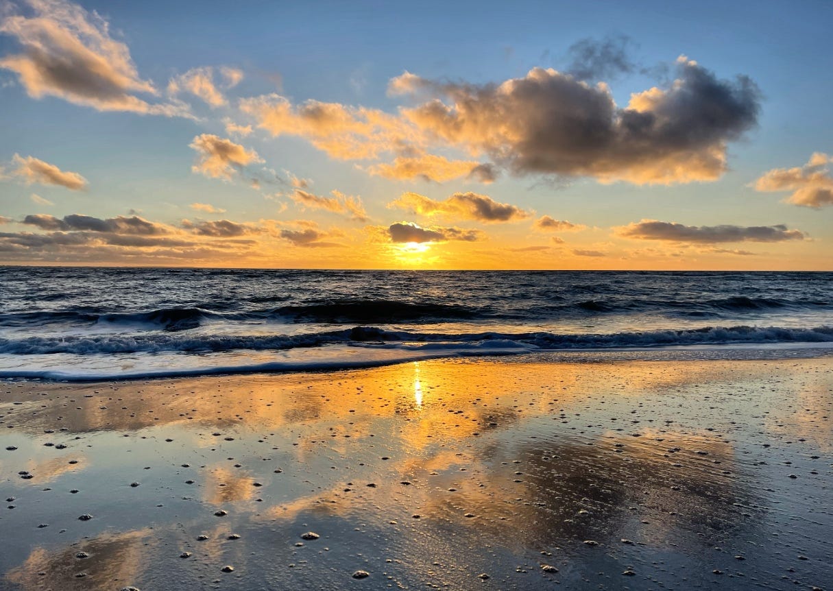 sunset on the beach