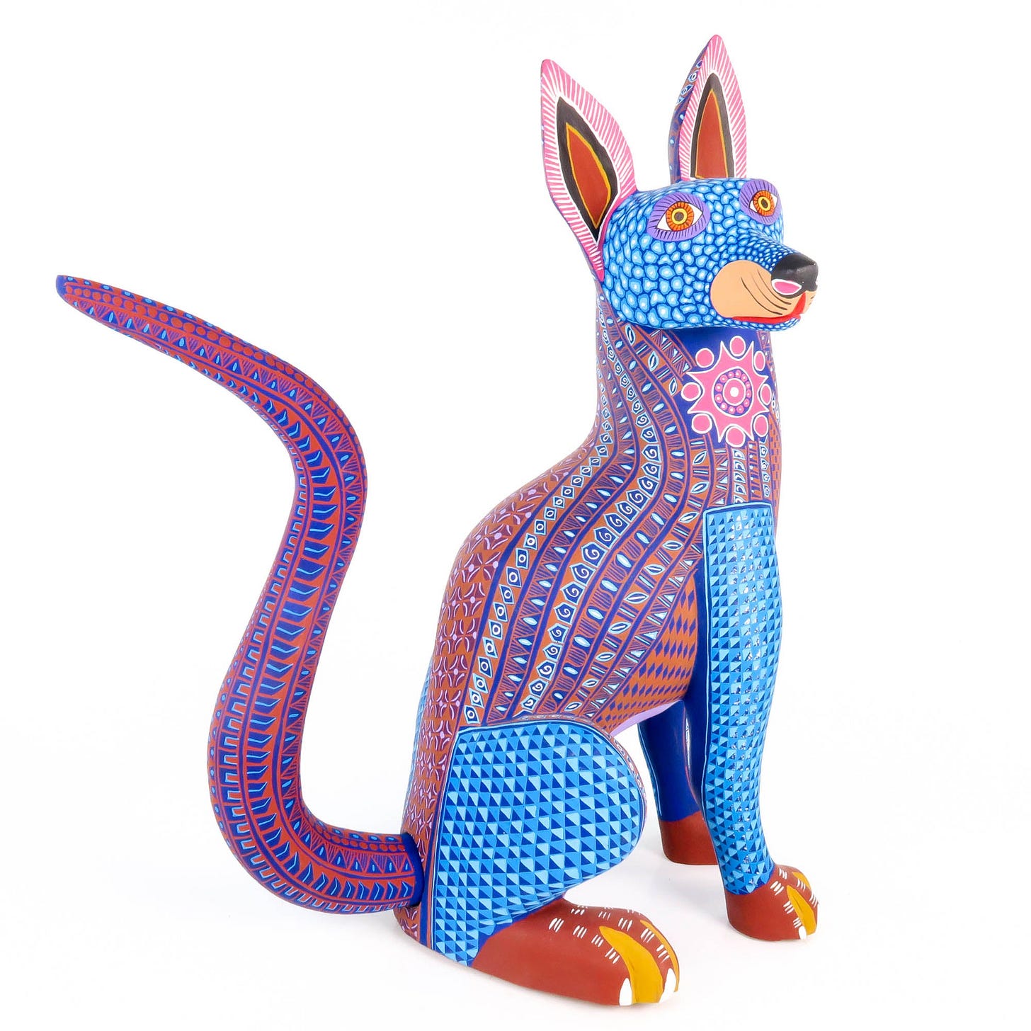 Vigilant Dog - Oaxacan Alebrije Wood Carving – Viva Mexico - Fine Mexican  Art