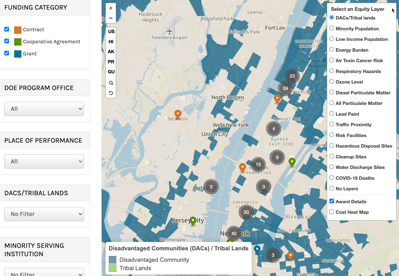 Energy justice map for NYC