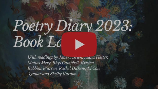 Sunday Mornings at the river Poetry Diary 2023 Launch
