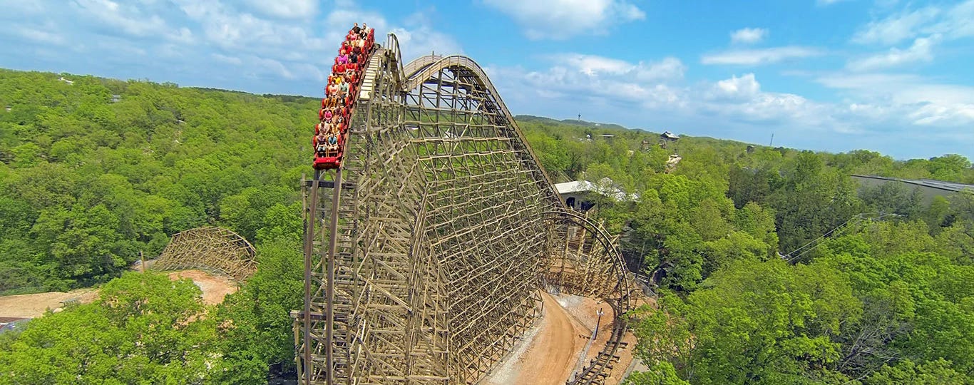 Outlaw Run coaster at Silver Dollar City