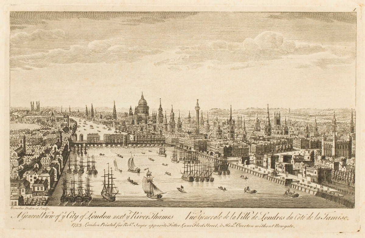 A General View of the City of London next the Thames | Works of Art | RA  Collection | Royal Academy of Arts