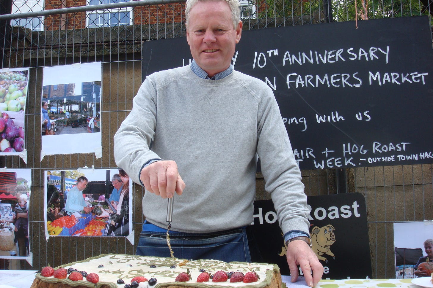 David Deme at 10th anniversary of Islington Farmers Market