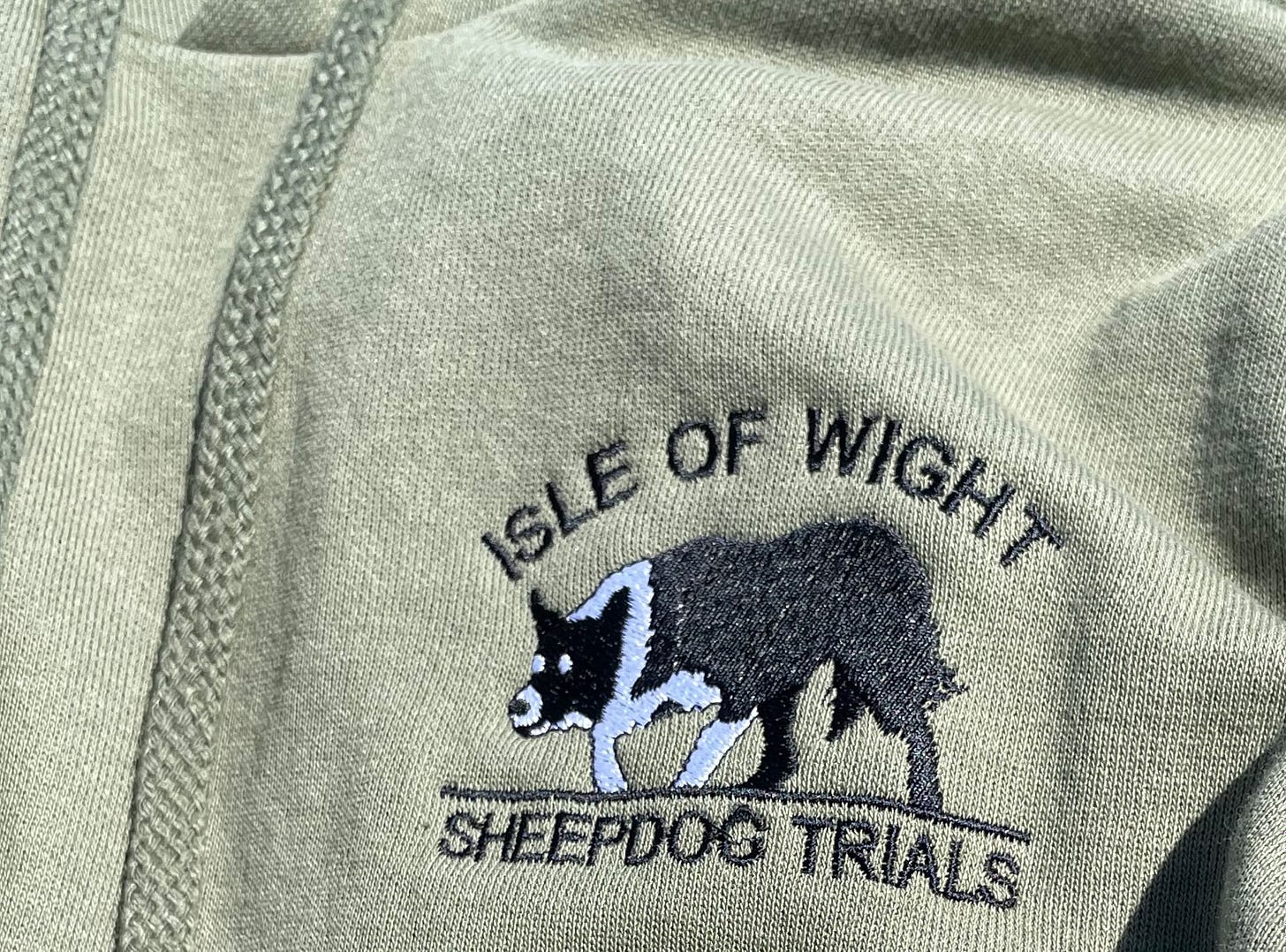 photo of sweatshirt with Sheepdog Logo by Sabrina Simpson