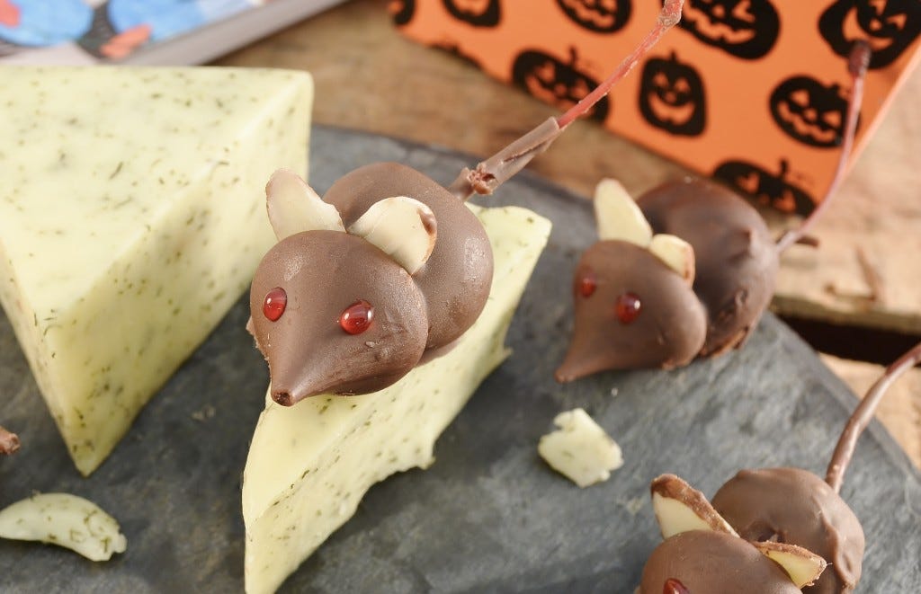 halloween chocolate kiss mice for kids