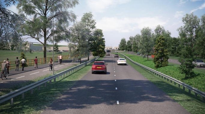 How the A4130 could look if it is widened