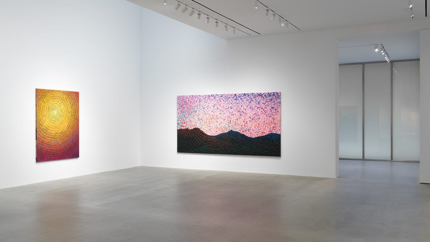 Installation View, Jennifer Guidi, Gagosian, Photo by Maris Hutchinson