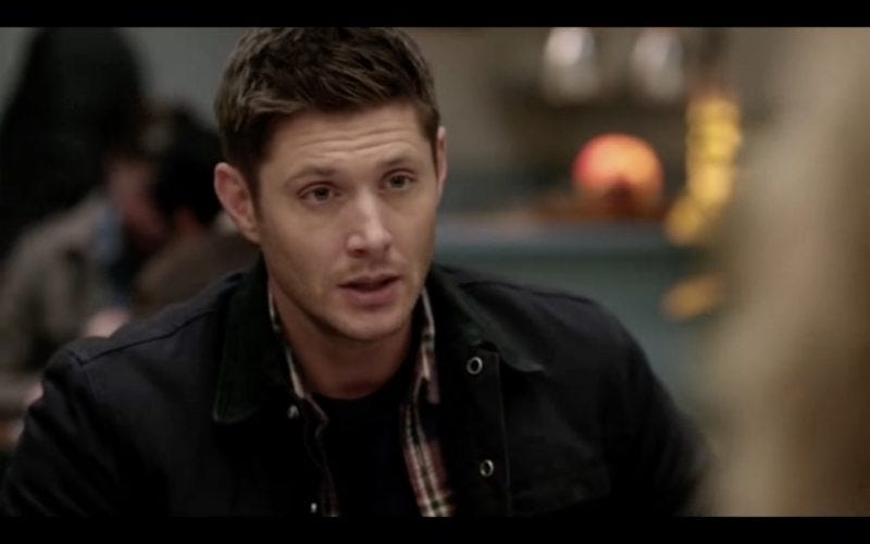 supernatural dean winchester diner 1212 stuck in middle