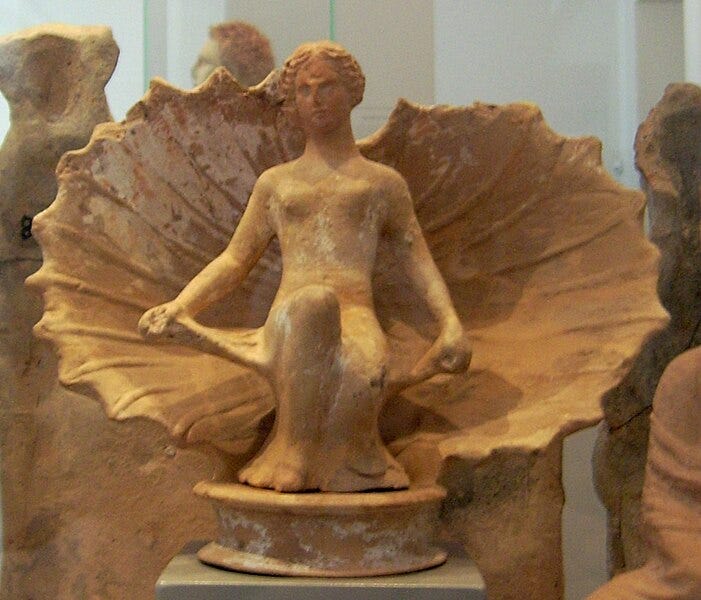 File:Terracotta figurine of Aphrodite in a shell Antikensammlung Berlin.jpg